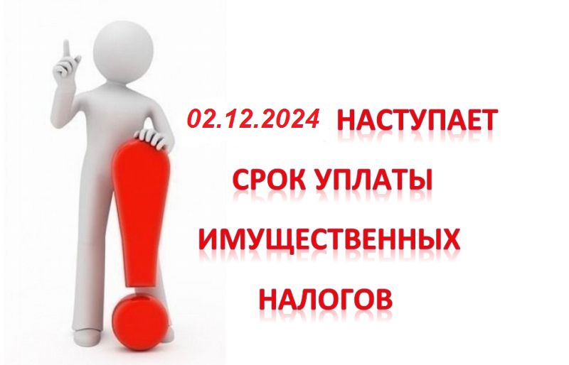 2 декабря 2024 срок уплаты имущественных налогов.